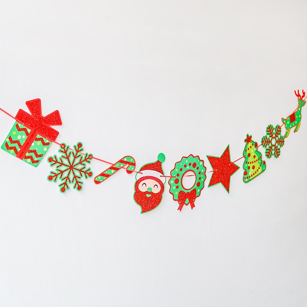 Santa Claus Hanging Christmas Window Decoration Flag Christmas Flag