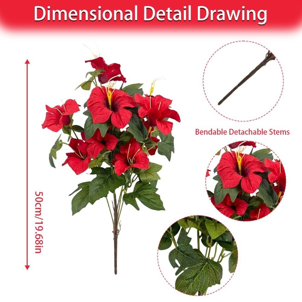 Weatherproof Artificial Morning Glory Flowers Silk Material Faux Petunia Flowers  Hanging Basket
