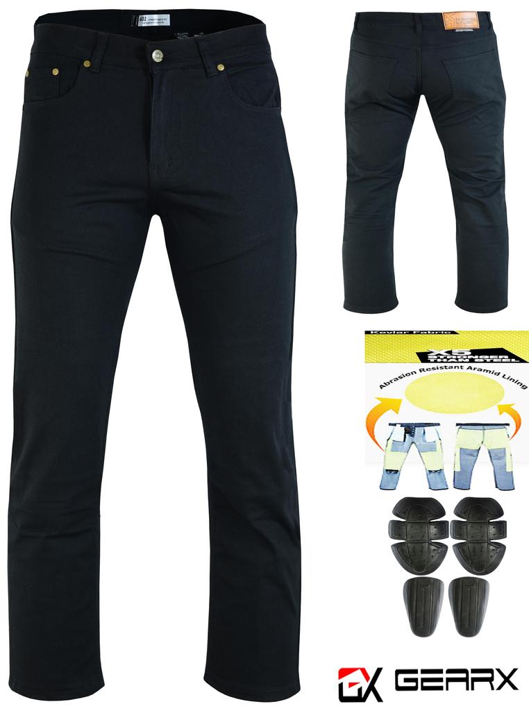 Motorradjeans für Herren Kevlar Aramid gefüttert Dehnbarer Denim