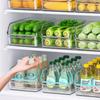PET Refrigerator Storage Bins Clear View Stackable Design Drawer Organizer BPA-Free Food Grade Food Storage Container