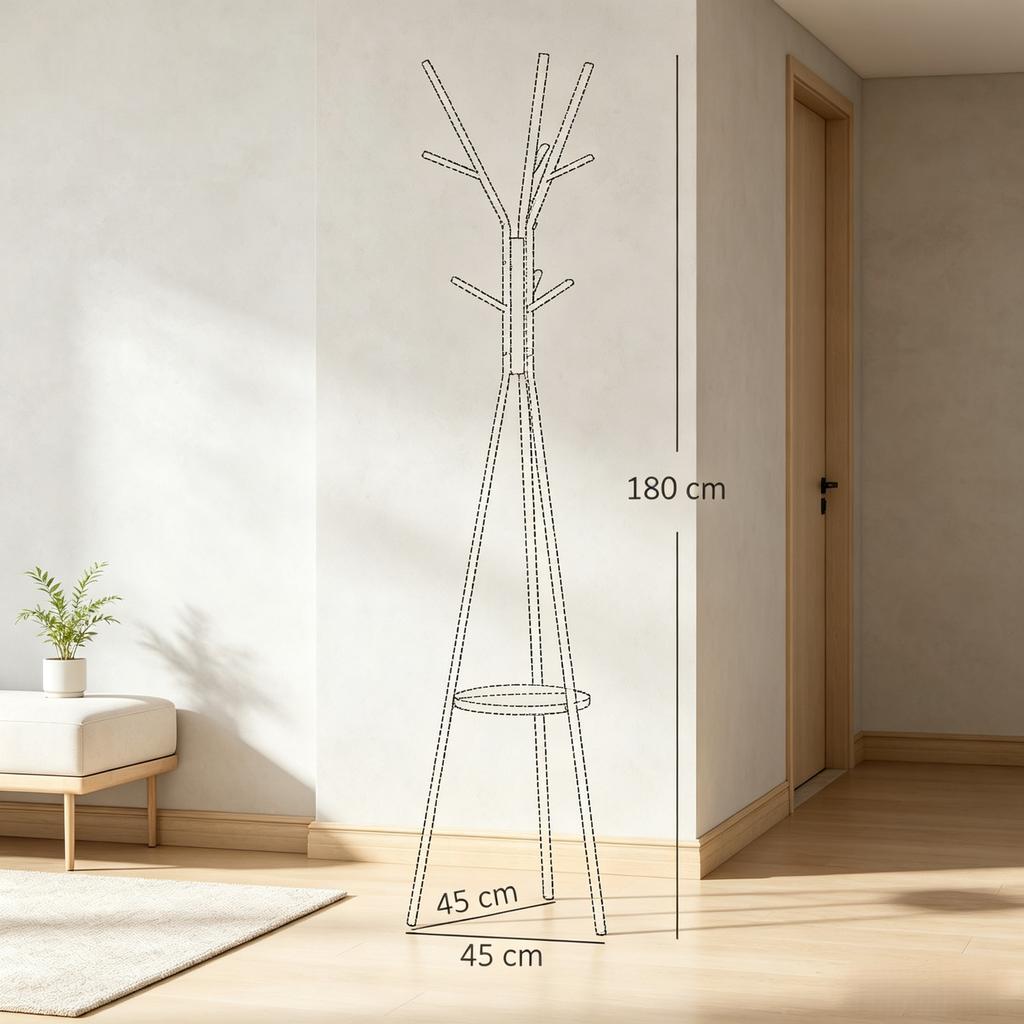 Stylish Coat Stand, Practical Hanger, Versatile Hook Stand, Modern Clothes Rack (only with clothes rack)