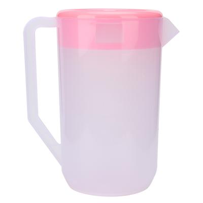 4000ml Large Capacity Non Toxic Plastic Cold Kettle Water Bottle (Transparent Pink Cover)