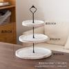 Rustic Wooden Dessert Stand 3-Tier Round Cake Display Tray Wedding Party Buffet Table Decor