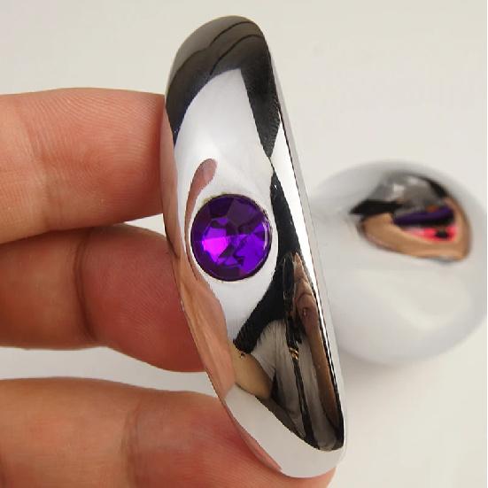 Metal G-Spot Butt Plug with Drill Prostate Massager,Anus Anal Sex Toys Trainer,Analplug Buttplug With Jeweled Base