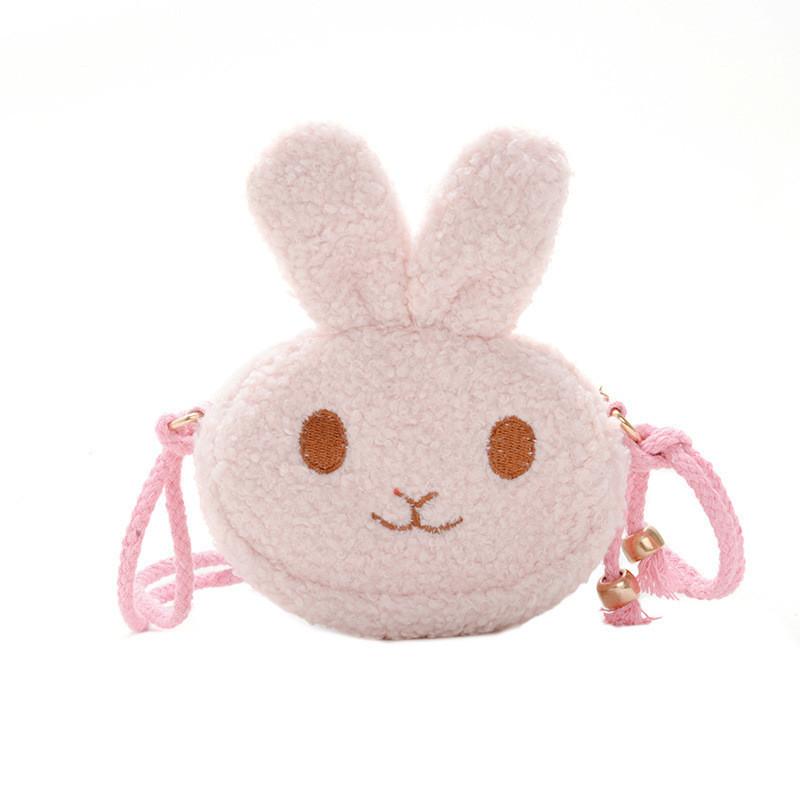 Adorable Cartoon Bunny Plush Bag For Toddlers Cute Shoulder Snack Bag