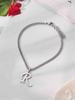 26-Letter Pendant Anklet: Stainless Steel Simple Design Foot Jewelry