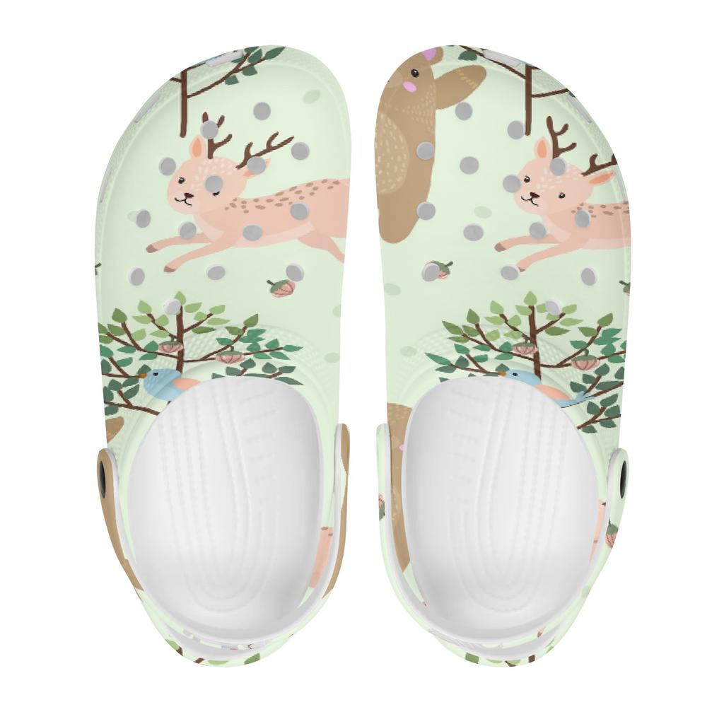 Trendy Printed EVA Casual Clogs for Women Men Soft Flexible Slip On Soft Footwear Lightweight Summer Sandals Indoor Outdoor Wear