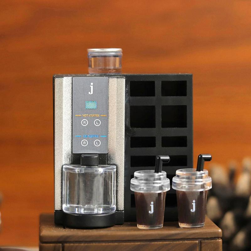 1Set 1:12 Dollhouse Miniature Coffee Maker Coffee Mug Cup Storage Box Coffee Machine Home Decor Toy Doll House Accessories