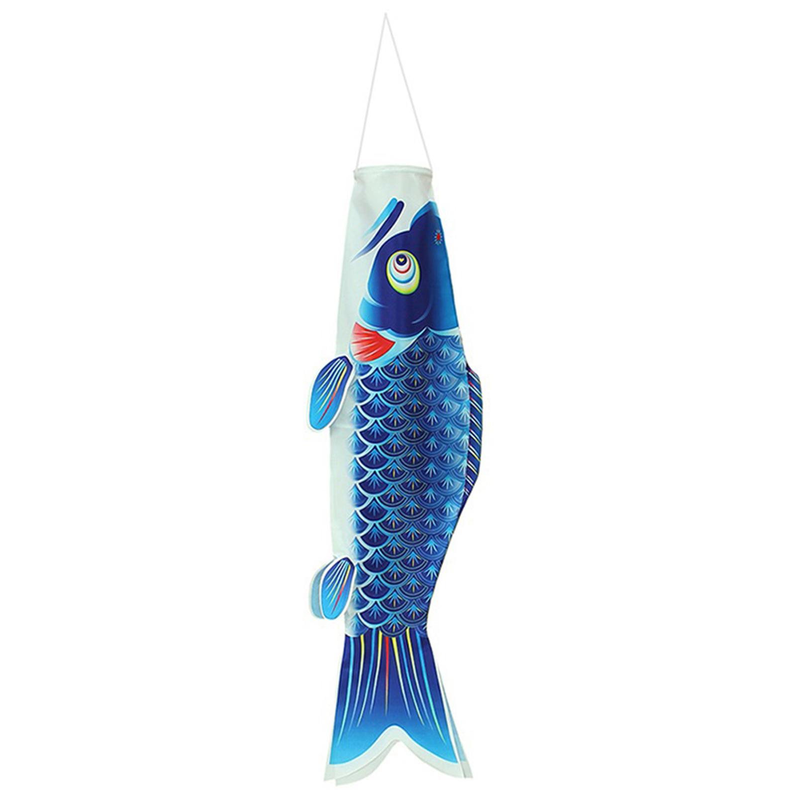 Japanese Koi Flag Japanese Koinobori Streamers Fish Streamers Banner Colorful синий