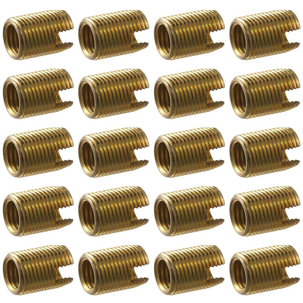 20Pcs 302 Carbon Steel Self Tapping Thread Inserts Various Sizes Thread Repair Inserts for Automotive Rail Vehicle Industry