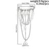 Hip Hop Trendy Imitation Pearl Tassel Chain Brooches for Men Women Waist-shaping Fixed Pin Accessory Multi-functional Jewelry