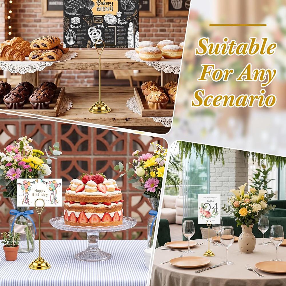 Kreativer Metallhalter für Hochzeiten Vertikaler Schreibtisch-Notizhalter Zeremonie zur Graduierung Konferenz Restaurant Hotel Kennzeichenhalter