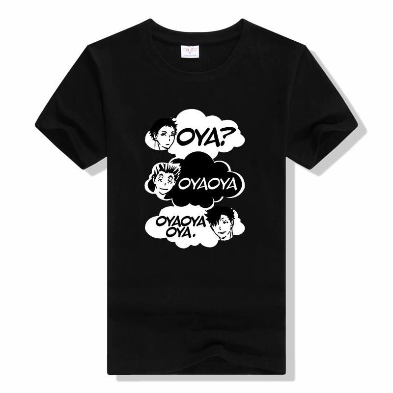Oya Oya Oya Haikyuu Unisex Unisex T Shirt Kuroo Anime Bokuto Manga Shoyo Volleyball Creative Unisex T Shirt Short Sleeve T-Shirt Cotton Tops tee
