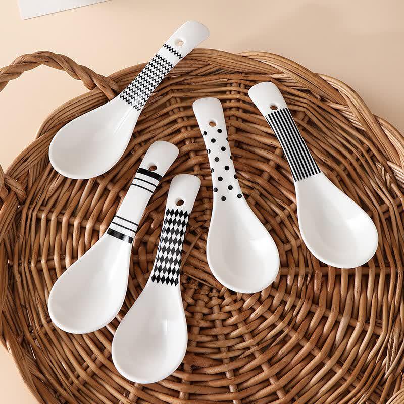 Hepburn Style Ceramic Soup Spoons