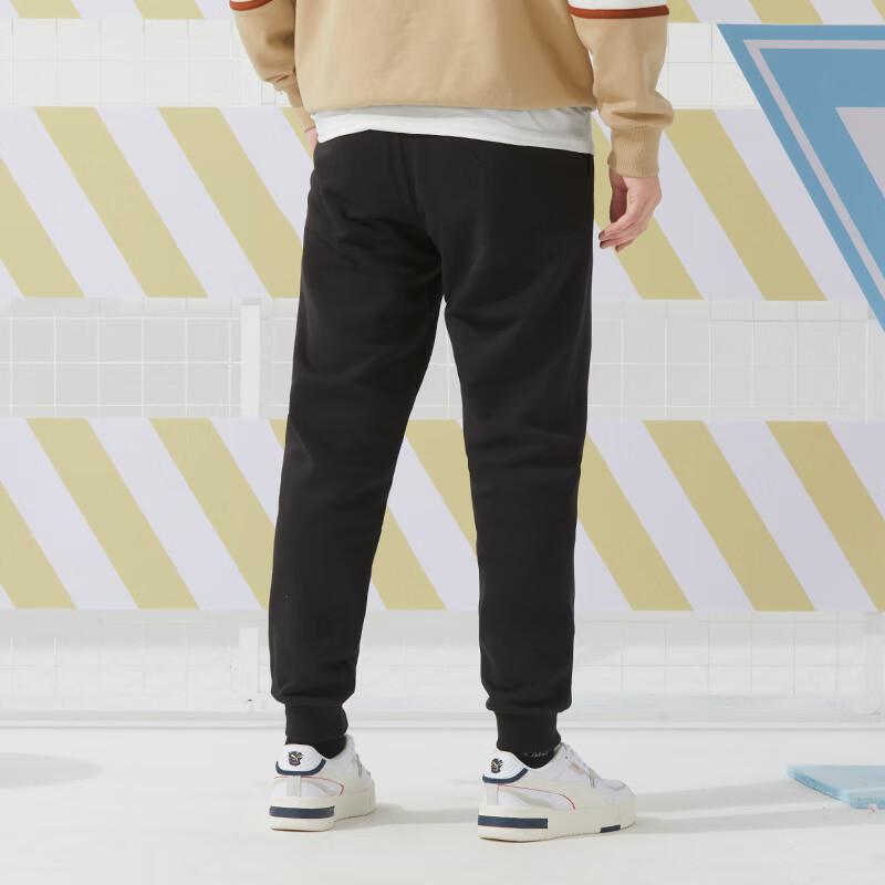 Puma Lässige Jogginghose aus Strick mit Buchstabenmuster und mittlerer Taille für Herren, Schwarz, 681265-01