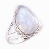 Natural Rainbow Moon Stone Gemstone Handmade 925 Sterling Silver Ring S.8 L4b05
