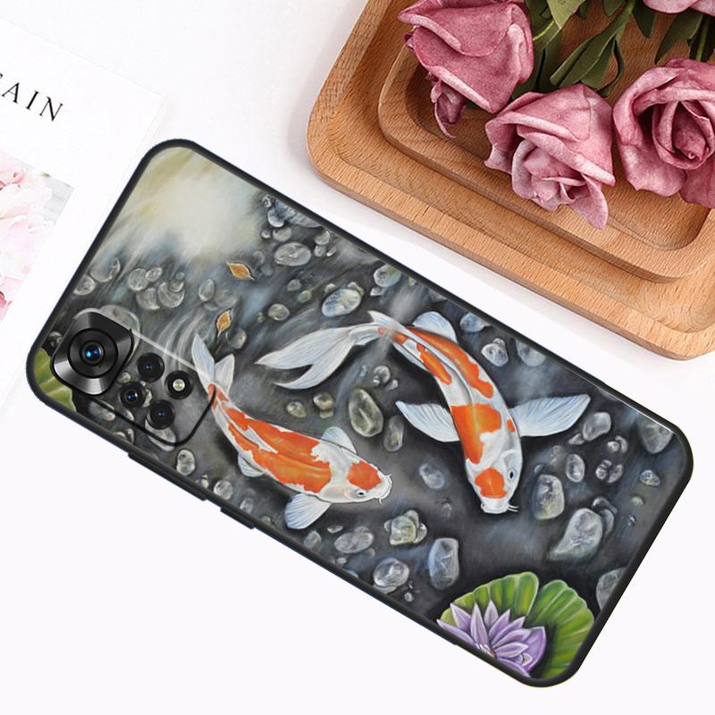 Koi Fish Carp Case For Xiaomi Redmi Note 13 Pro 14 12 11 9 10 9S 10S 11S 12S Redmi 12C 13C 14C 10C Cover