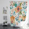 1PC Plants pattern printed shower curtain, funny style, waterproof, with 12 hooks, bathroom showers, bathtub, home use