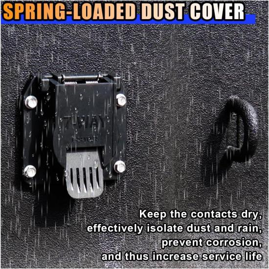 JOYCOURT Replacement 7-Way RV Blade Socket USCAR To 7 Pin Trailer Connector | Trailer Plug for Ford Chevy Dodge Silverado, 7-Way Vehicle-Side