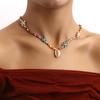 Bohemian Handmade Perlen Kette Halsband Seestern Shell Anhänger Halskette Für Frauen Mode Schmuck Strand Strang Goth Schlüsselbein Geschenke