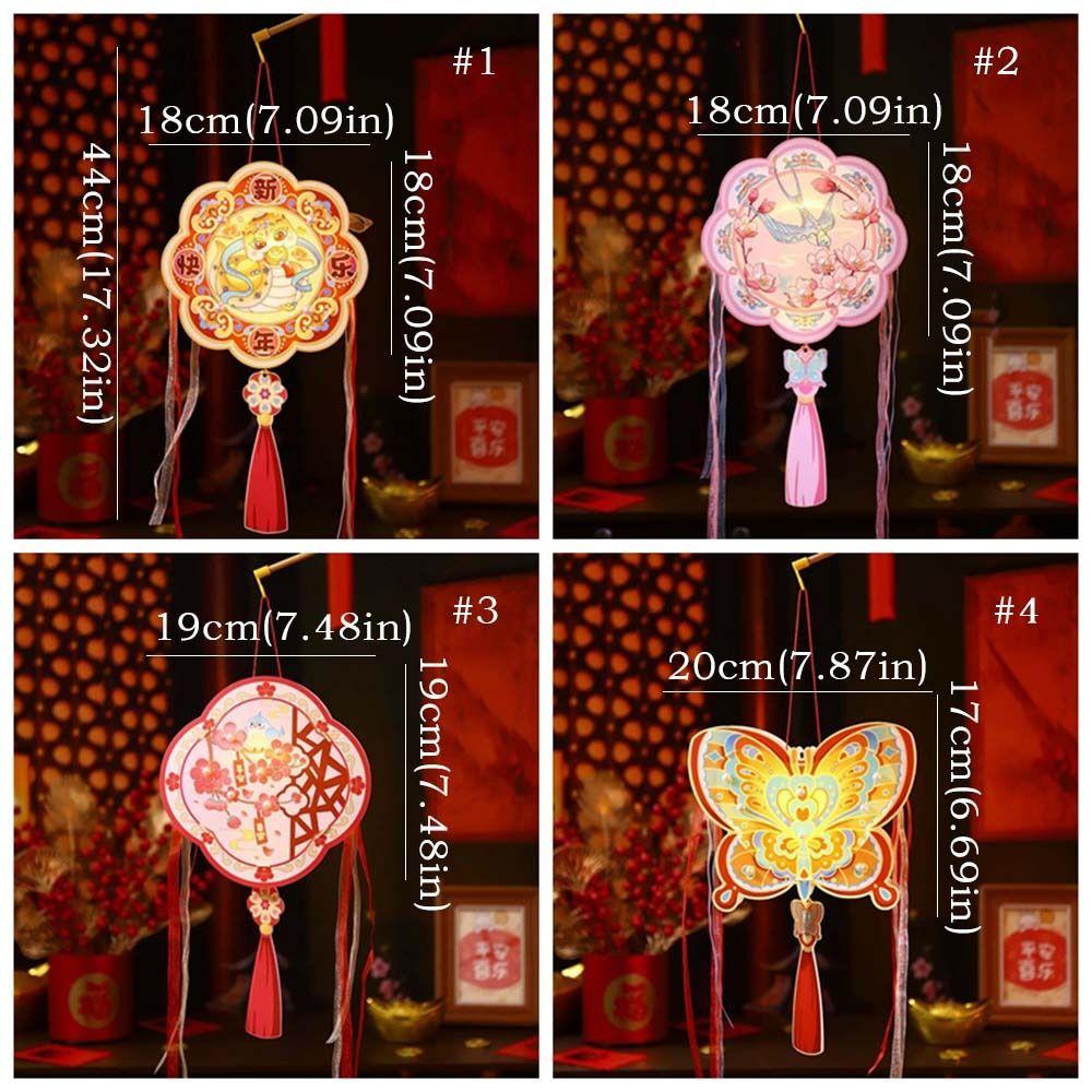 Traditional 2025 Snake Year Portable Lantern PVC Children Handheld Lantern  Mid-Autumn Festival