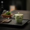 New Chinese-style ceramic household anti-scalding hand grab pot, brewing teapot with filter, small single pot, retro kung fu tea set, tea kettle