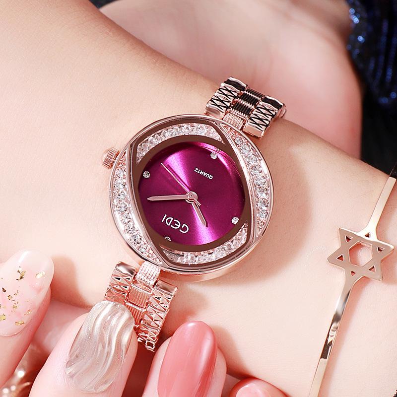 Women'S Steel Belt Watch, Ultra-Thin Girlfriend Student Watch, Fashionable Waterproof Quartz Women'S Watch