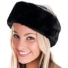 Solid Color Fluffy Plush Headband Wide Design Turban Hat Fashion Hair Band  Daily Wear