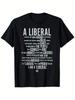 Unisex JFK Liberal Politics T-Shirt - 100% Cotton Casual Round Neck Short-Sleeve