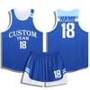 Conjunto de Camiseta y Pantalones Cortos de Baloncesto de Secado Rápido para Niños y Hombres Conjunto de Camisetas y Pantalones Cortos para Niños Ropa Deportiva Masculina Kit de Baloncesto sin Mangas Personalizado A069