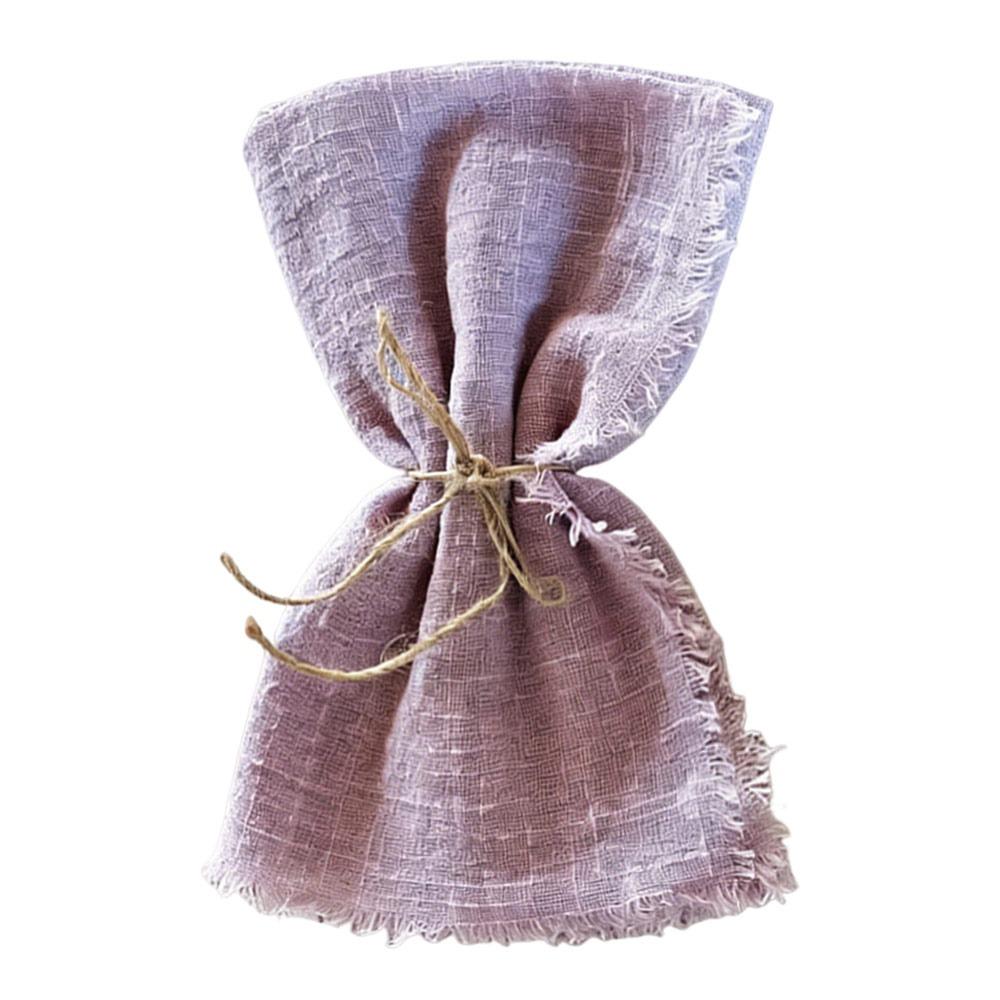 6pcs 42x42cm Cotton Napkins Reusable Fringed Napkins New Year Cloth Napkins  Kitchen Use