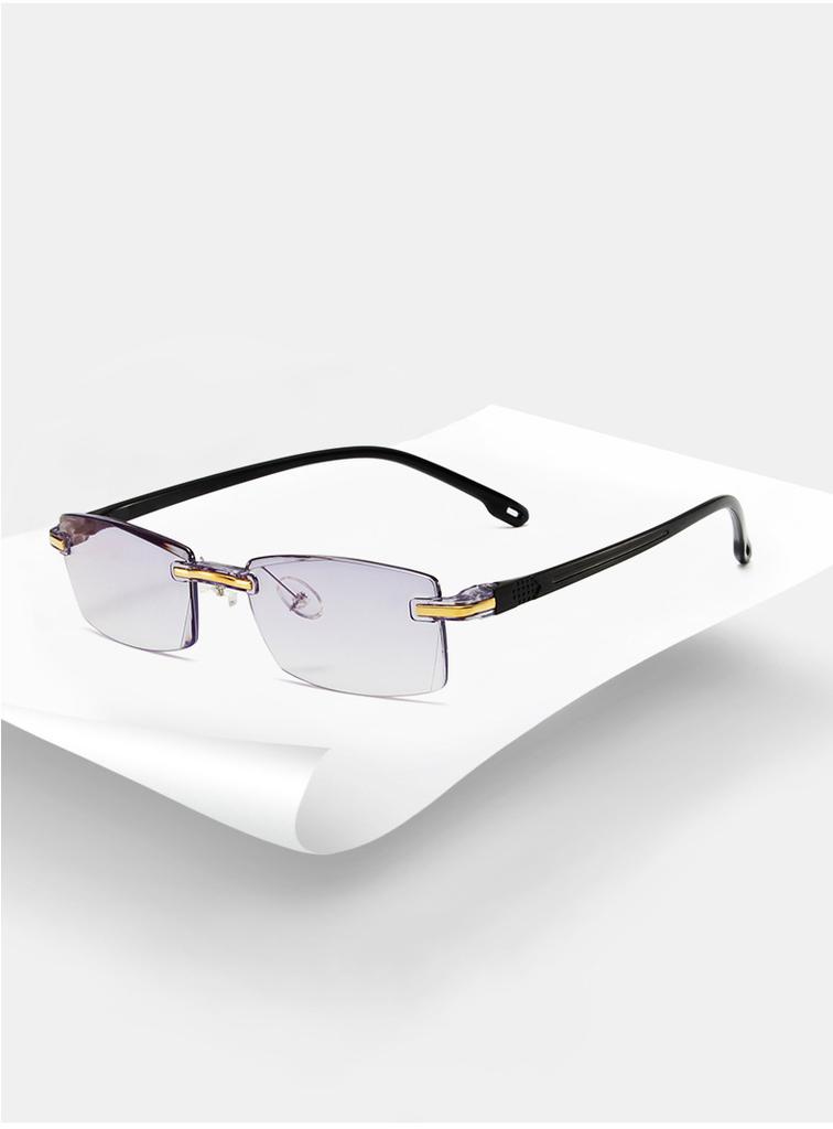 TR90 Presbyopic Bifocal Glasses Men Anti Blue Light Portable Rimless Women High Strength Reading Glasses +1.0 To +4.0