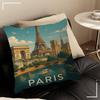 World Famous Tourist Cities Cushion Cover Inches Farmhouse Decor Home Throw Pillow Covers For Couch Decorations