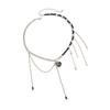 Lightweight Acrylic Bead Necklace Featuring Elegant Heart Tassels Design Ideal For Sensitive Skin All Day Use Parties