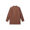 Uniqlo FW23 U Series Solid Color Poplin Melange Loose Long Sleeve Shirt Men Shirts Brown 461765-36