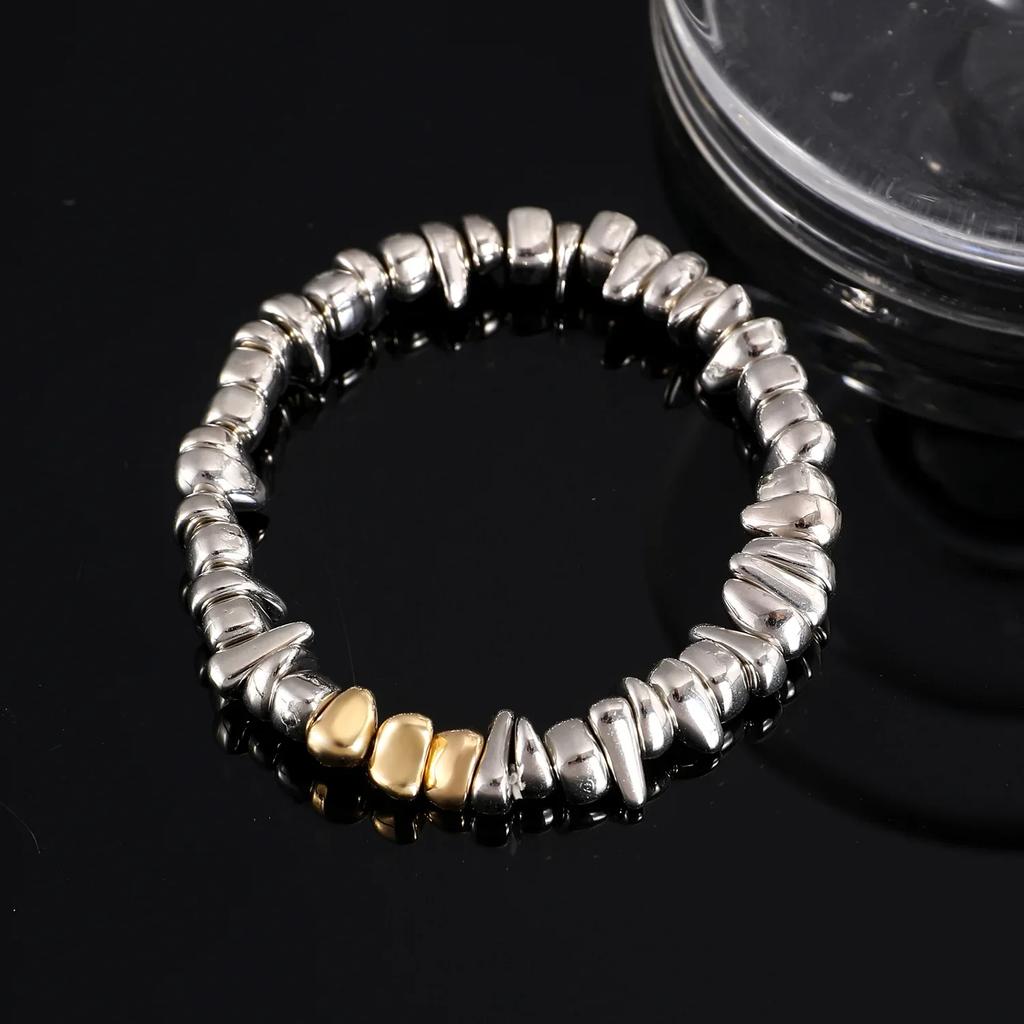 Personality Geometry Colored Metal Stone Bracelets Women Fashion Golden Hollow Link Charm Bracelets Party Jewerly Gifts