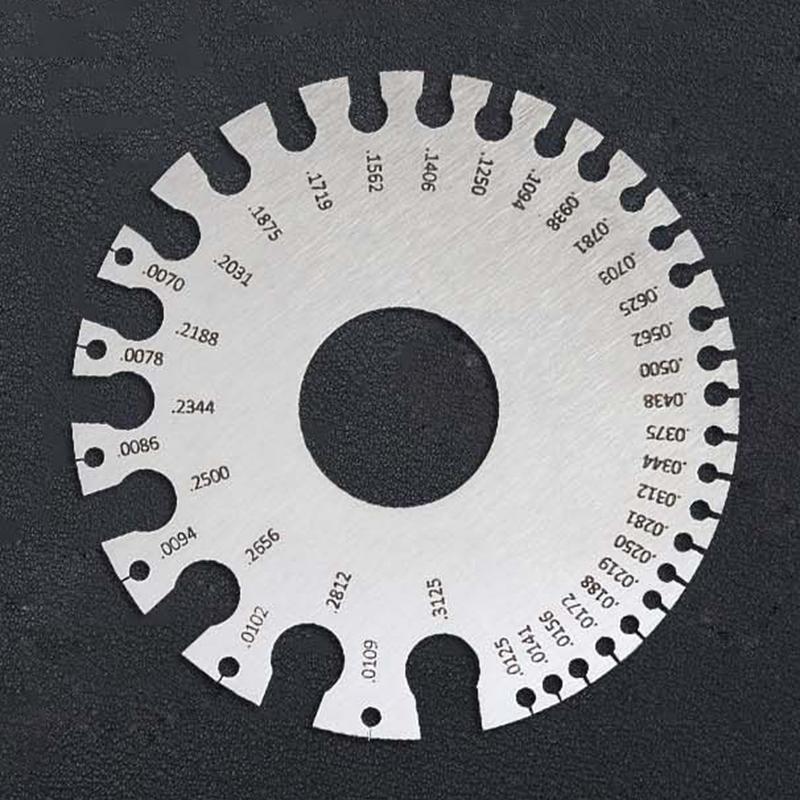 0-36 Round Awg Swg Wire Gauge Thickness Ruler Gauge Diameter Stainless Steel Measurer Tool