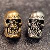 Vintage Skull with Fangs Brass Statue DIY Keychains Home Decor Collectibles Gift Accessories
