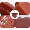 10Pcs Drainable Octagonal Indoor Plant Pot Plastic Flower Pot Holder Bonsai Planter for Desk Counter Balcony Living Room