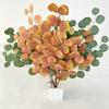 Painted Oil Artificial Leaves Wedding Props Decorate Realistic Foliage
