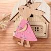 3 Stück Haushalt Holz Hängende Heimdekorationen Osterornamente Holzkunst Osterhase Niedlicher Hase