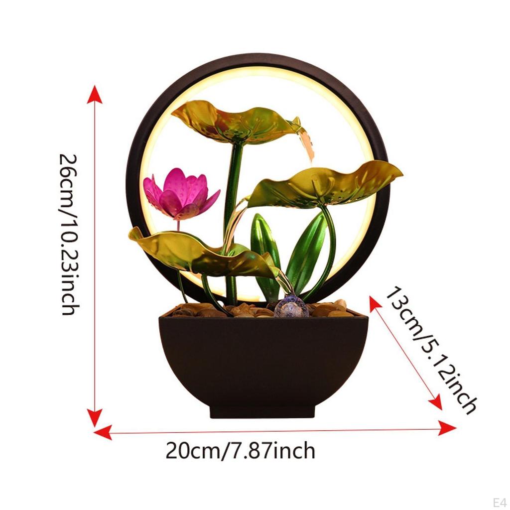 Desktop Water Feature with Soft Glow - Home And Office Decor