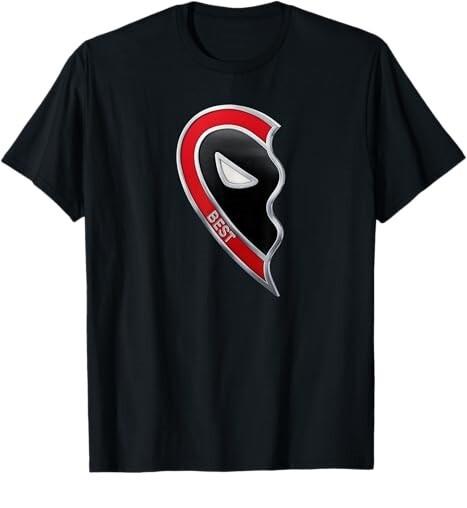 Deadpool  Wolverine Best Friends Heart Left T-Shirt Unisex T-Shirt XXXL