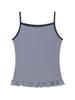 Eogeulliswedou Striped Frill Contrast Sleeveless (Blue)
