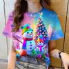 Damen-T-Shirt mit Aufdruck, kurzärmelig
