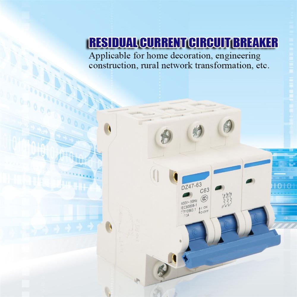 63A Current Circuit Breaker DZ47-63 Miniature Circuit Breakers RCCB 63A RCCB  Electrical Systems