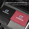 Volvo Car Driver's License Card Holder Suede Card Storage Bag For V60 V40 XC90 S60 C30 XC60 V50 V70 S90 Olestar AWD XC40 S80 V90
