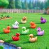 9 Pcs Funny Vegetable Duck Figurines Resin Tiny Duck Sculpture Cute Eggplant Pumpkin Onion Mini Duck Statue for Home Office