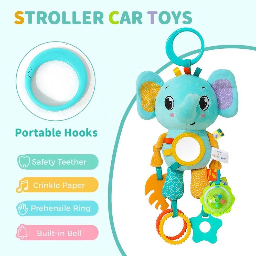 Soft Crinkle Sensory Learning Toy Plush Material Hanging Toys Baby Car Seat Toys  Crib Use