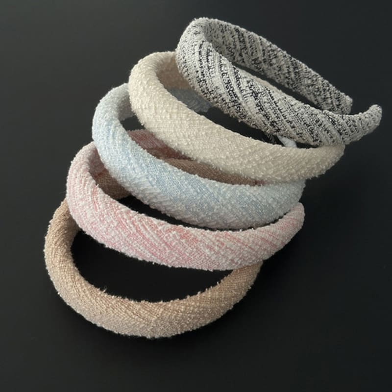 

моксэ Твидовая повязка для волос (5цвет) sky blue